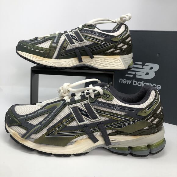 New Balance 1906A Unisex W12.5/M11 Green Mesh Lace Up Casual Sneaker - Picture 2 of 14